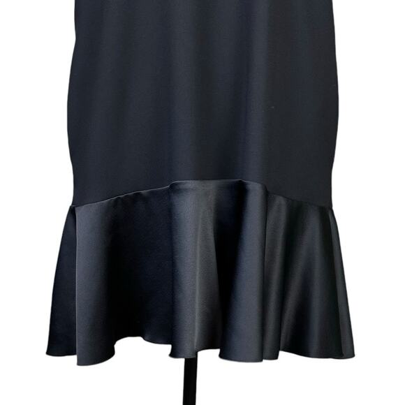 Red Valentino Black Ruffle Short Sleeve White Trim Collar Ruffle Hem Mini Dress - Picture 6 of 13